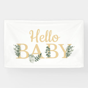 Bannière Hello Baby Eucalyptus