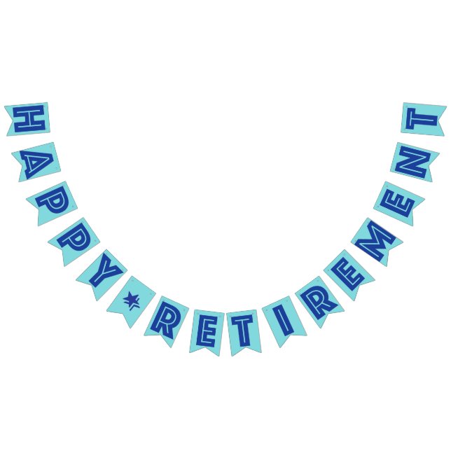 BANNIÈRE HEUREUSE de RETRAITE, couleur bleue (Tout)