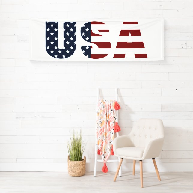 Bannière intérieure USA Patriotique (En situation)
