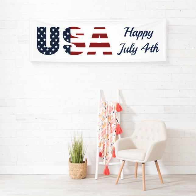 Bannière intérieure USA Patriotique (En situation)