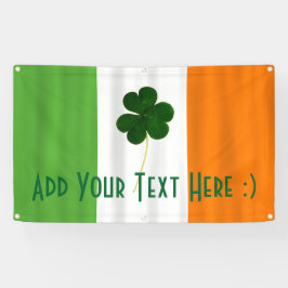 Bannière irlandaise de shamrock de drapeau du jour