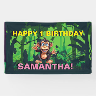 Bannière JEUX ANNIVERSAIRE jungle ENFANTS