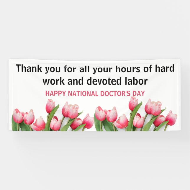 Bannière Joyeuse des tulipes de la Journée des Méd (Horizontal)