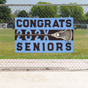 Bannière Lacrosse Senior Night Light Bleue