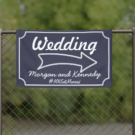 Bannière Mariage de la direction bleue de la Marin