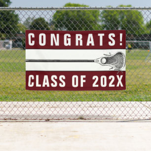 Bannière marron senior de l'équipe de crosse