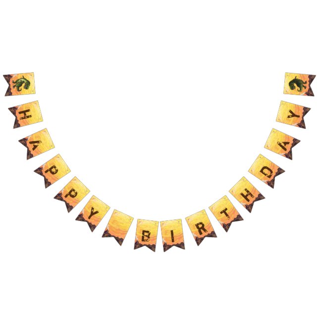 Bannière mignonne de fête d'anniversaire de T-Rex (Tout)