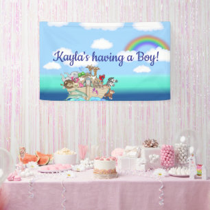 Bannière murale du Baby shower Arche Noahs