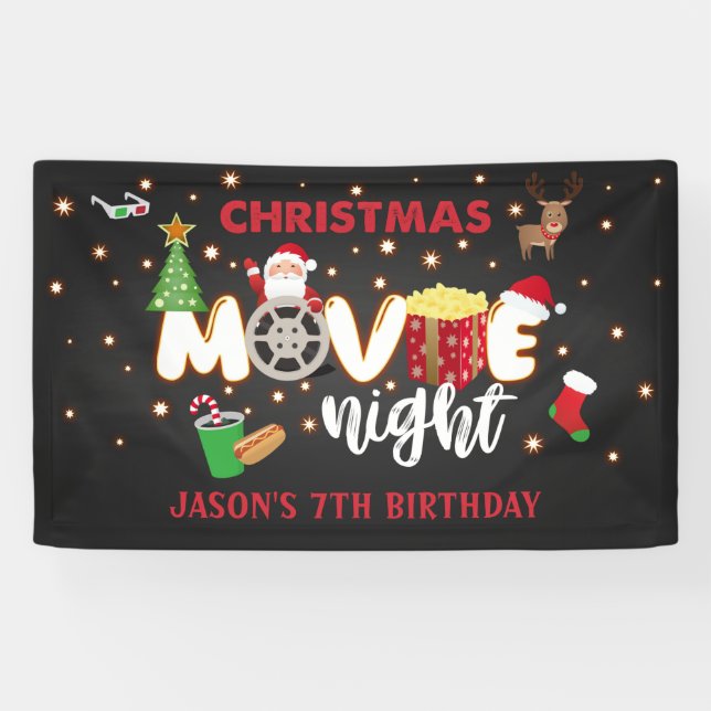 Bannière nocturne de Noël (Horizontal)
