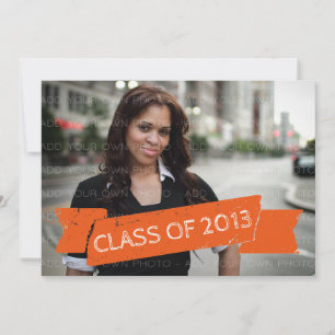 Bannière Orange Grunge 2013 Grad Invitation