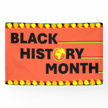 Bannière orange - Mois de l'histoire noire