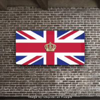Bannière patriotique Couronne et Union Jack
