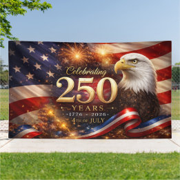 Bannière patriotique pour le 250e anniversaire