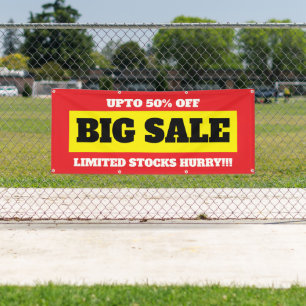 Bannière personnalisable de grande vente