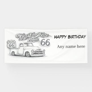Bannière personnalisable Route 66