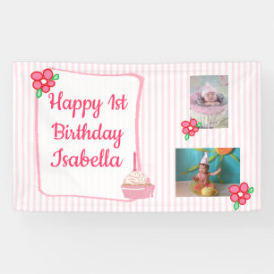 Bannière personnalisée 1er anniversaire pour le ro