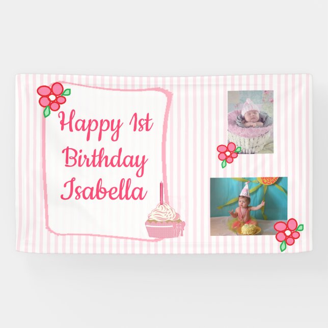 Bannière personnalisée 1er anniversaire pour le ro (Horizontal)