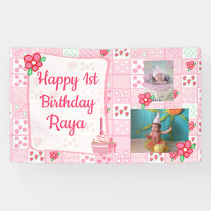 Bannière personnalisée 1er anniversaire pour le ro