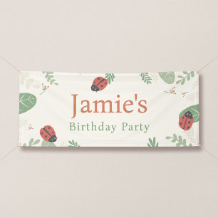 Bannière personnalisée d'anniversaire de coccinell