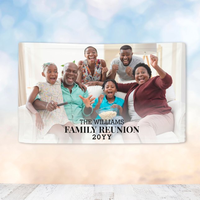 Bannière personnalisée de la photo de réunion fami (Family Reunion Photo Custom Banner
)