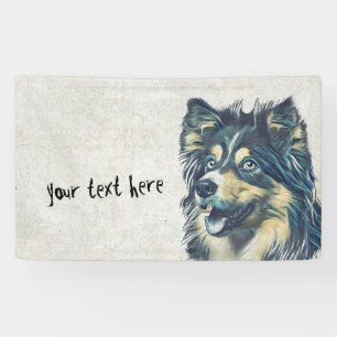 Bannière personnalisée de peinture de chien de gar