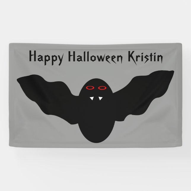 Bannière personnalisée déplaisante Halloween Vampi (Horizontal)