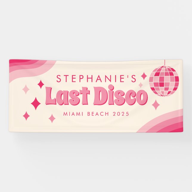 Bannière personnalisée Disco Bachelorette de la so (Horizontal)