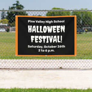 Bannière personnalisée du Festival d'Halloween