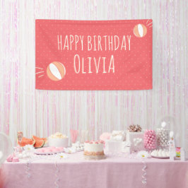 Bannière personnalisée illustrée de la fête de bas