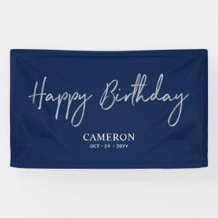 Bannière personnalisée Joyeux Anniversaire Minimal