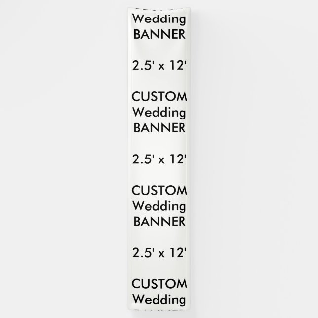 Bannière personnalisée mariage 2,5 pouces x 12 pou (Vertical)