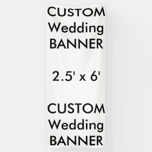 Bannière personnalisée mariage 2,5 pouces x 6 pouc