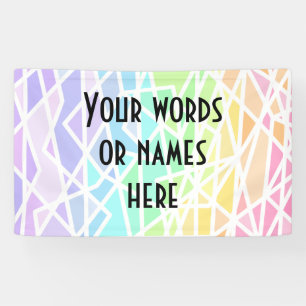 Bannière personnalisée Pastel Rainbow