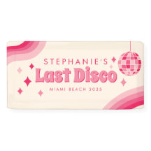 Bannière personnalisée pour dernière soirée disco