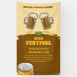 Bannière personnalisée pour événement de bière