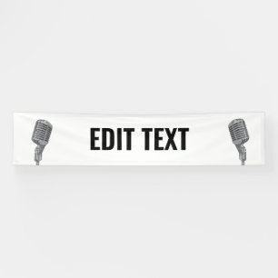 Bannière personnalisée pour événement de microphon