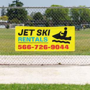 Bannière personnalisée pour la location de Jet Ski