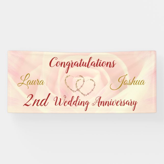 Bannière personnalisée pour le 2e anniversaire du  (Horizontal)