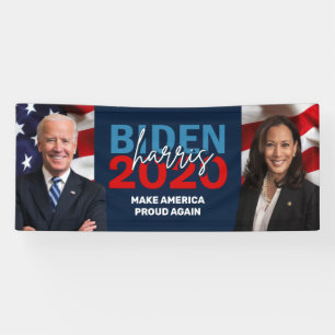 Bannière photo patriotique de la campagne Biden H