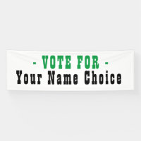 Bannière pour candidat aux élections