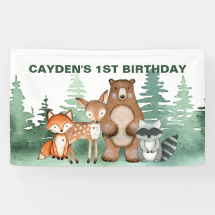 Bannière Premier Anniversaire Animal de la Forêt S