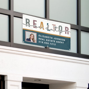 Bannière promotionnelle de l'agent immobilier mode