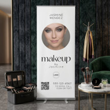Bannière QR Code Photo Simple Makeup Minimaliste B