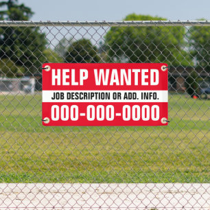 Bannière Recherchée d'aide 1' X 2'