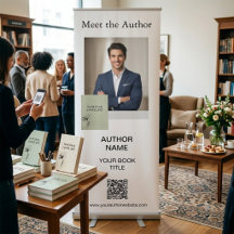 Bannière « Rencontrez l'auteur » avec code QR de c