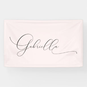 Bannière rose du nom personnalisé