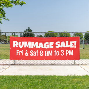 Bannière rouge personnalisée pour vente de soldes