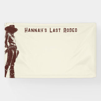 Bannière Rustique Personnalisée de la Cowgirl West