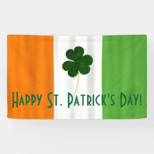 Bannière Shamrock de couleurs irlandaises de St.