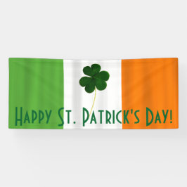 Bannière Shamrock du drapeau irlandais de la Saint